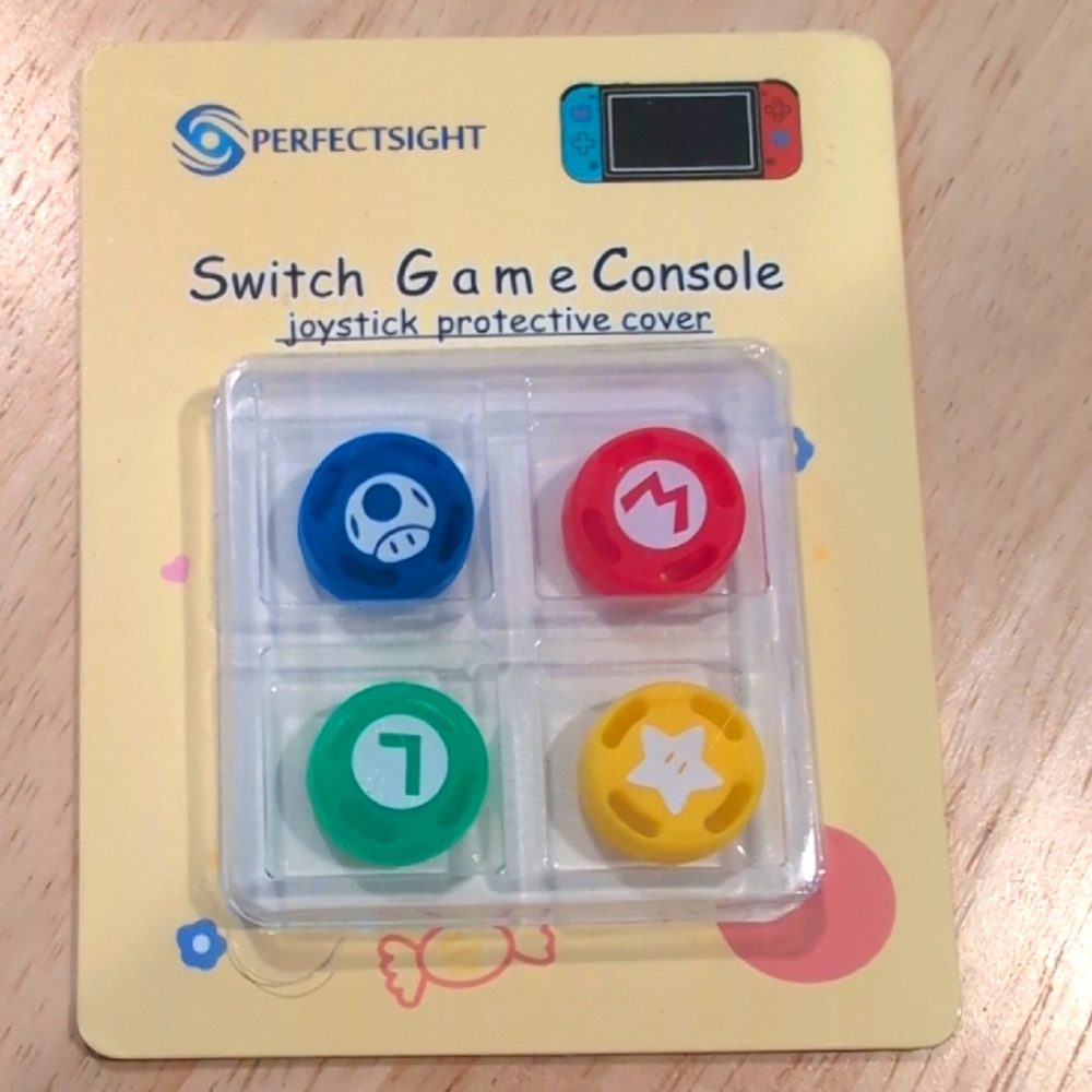 Source Unknown Blue and Red Console Joystick Covers